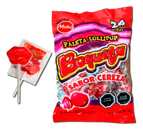 Paletas Labios Boquita 24 Unidades