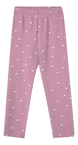 Calça Legging Hering Infantil Menina Toddler Estampada Rosa