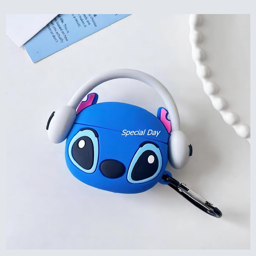 Funda Para Airpods 1/2 Generación | Case Protector Duradero Azul Airpods 1/2 Stitch