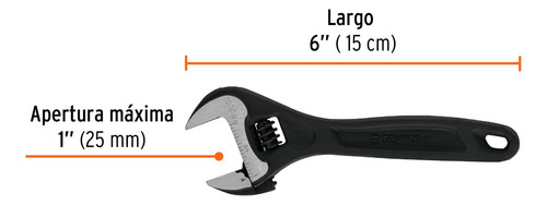 Llave Perico 6´ Ajustable Acero Pavonado Profesional 15500