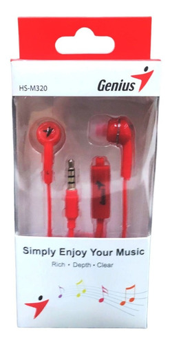 Imagen 3 de 6 de Auricular Genius Hs-m320 Con Microfono In Ear