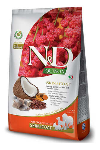 N&d Quinoa Skin & Coat Con Arenque Para Perros 2.5kg. Np