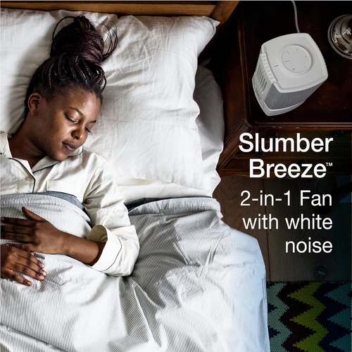 Lasko Sb101 Slumberbreeze Ventilador De Mesa Pequeño 2 En 1