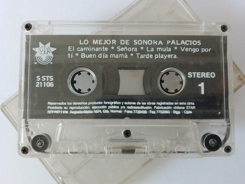 La Sonora Palacios Lo Mejor Cassette Musical (sin Caratula)