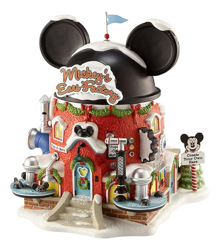 Miniatura De Fábrica Con Orejas De Mickey Mouse En El Polo N