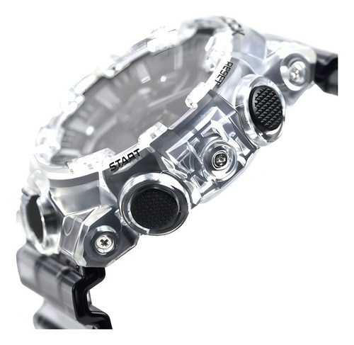 Reloj Casio G-shock Front Button Original Hombre Time Square Color de la correa Transparente Color del bisel Transparente