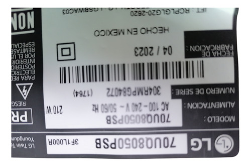 Bocinas Para Tv LG 70uq8050psb (Usado)