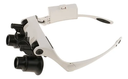 Visera De Cabeza De Doble Ojo Lupa Lentes De Luz Led 8