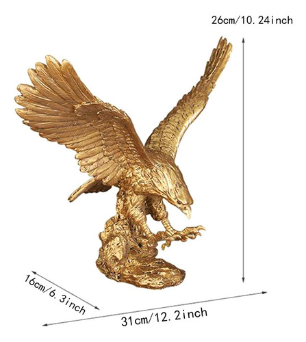 Eagle Statue Desktop Ornament Feng Shui Tamaño L