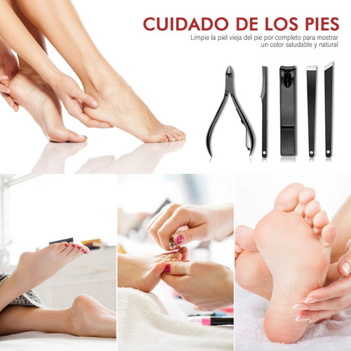 Imagen 7 de 8 de Set De Manicura Pedicura Pies Manos Acero Inox 18 Piezas