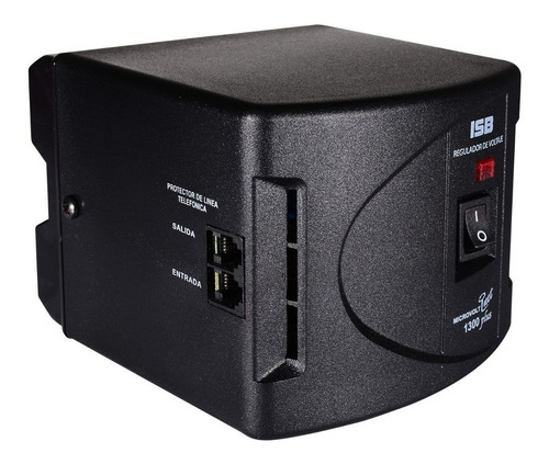Imagen 2 de 3 de Regulador de voltaje Sola Basic Microvolt Inet Plus DN-21-132 1300VA entrada de 100V/127V y salida de 120V negro