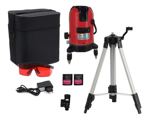 Nivel Láser Construcción Yi Long 5 Líneas Recargable +triPod