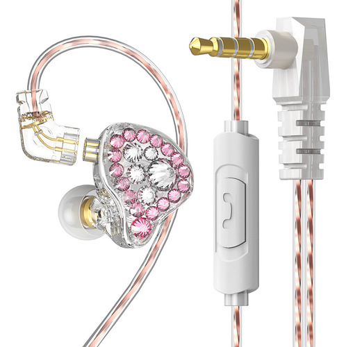 Auriculares De Música For Niña Con Diamantes 1,2 Metros