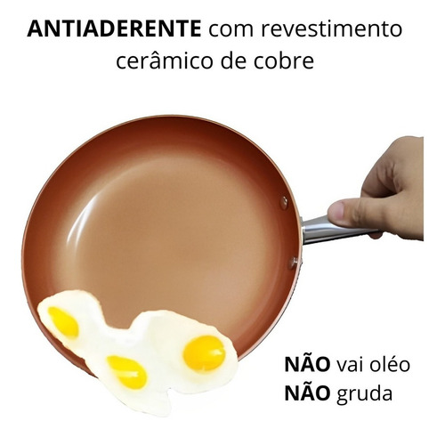 Frigideira Antiaderente Maxchef Não Gruda Sem Óleo Cerâmica