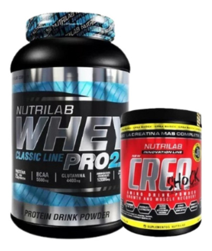 Combo Nutrilab Whey Protein 1kg + Creatina Saborizada 300g