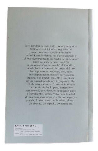 La Voz De La Sangre - Jack London - Cronica (Usado)