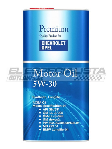 Aceite 5w30 Original Chevrolet Camaro   3.6 2015