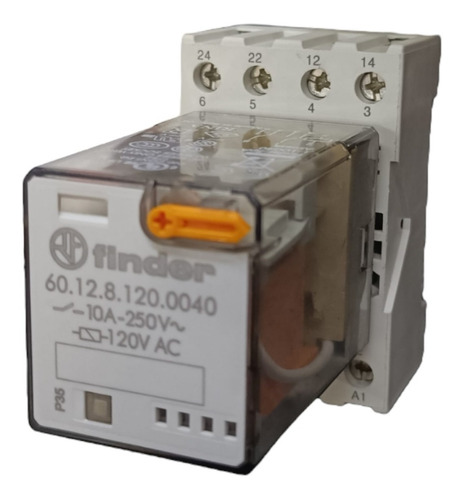 Relé Encapsulado Finder 120 Vac, 8 Pines, 10 A 250v Con Base
