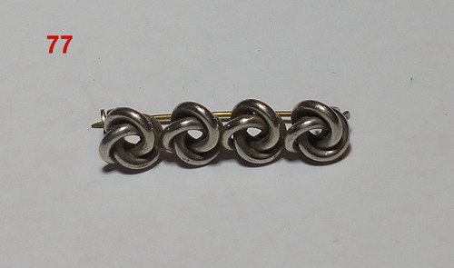 Imagen 2 de 4 de Broche Prendedor Bijouterie Fina Simil Plata