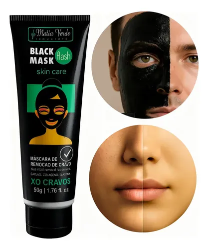 Mascara Removedora De Cravos E Espinhas Black Mask Argila Colágeno