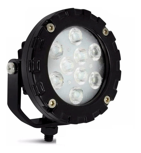 Farol Milha Auxiliar Universal Redondo 9 Leds 6500k Off-road