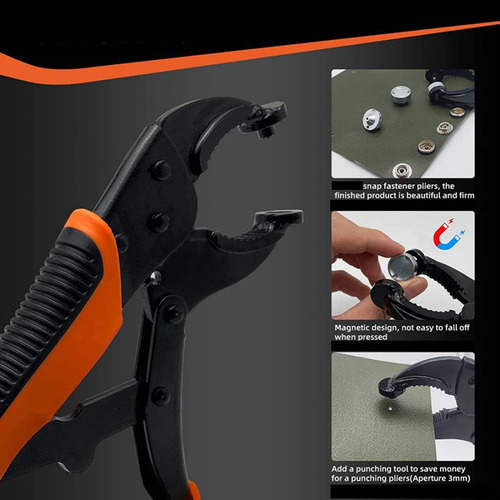 Kit De Alicates Ajustables Snap Fastener Para Botones A Pres