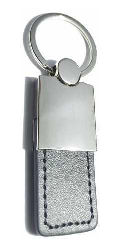 Imagen 4 de 10 de Llavero Acero Ecocuero Reversible Grabado Laser Estuche