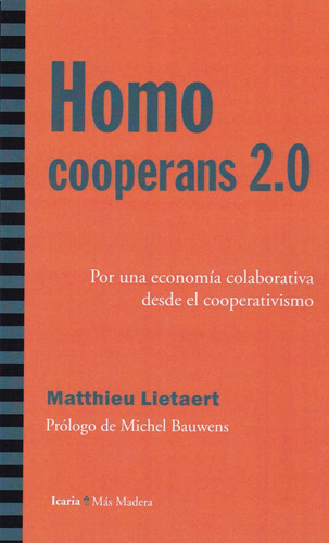 Homo Cooperans, De Lieatert, Matthieu. Editorial Icaria Editorial, Tapa Blanda En Español