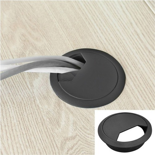 Imagen 2 de 2 de Pasacable Negro Para Escritorio