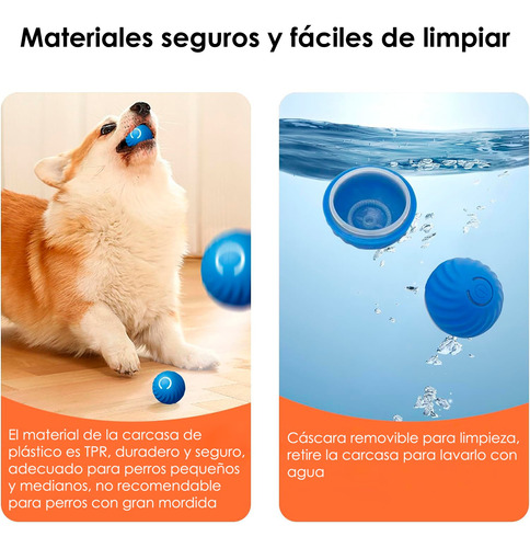 Pelota Interactiva Para Perros Juguete De Rebote Recargable