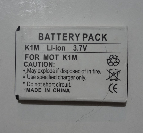 Batería K1m Para Motorola Krzr K1m Fire