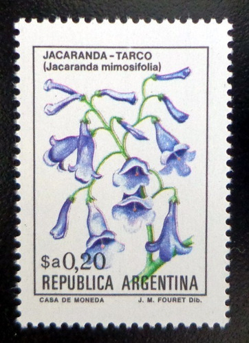 Argentina Flores, Sello Gj 2101 $a 0,20 Fósfor 83 Mint L9774