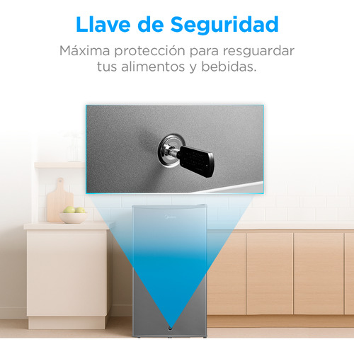 Frigobar Midea Low Frost Lake Silver 3.3 Pies Cúbicos 93 L