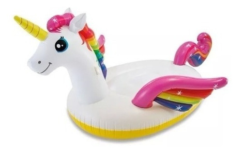 Flotador Unicornio Inflable Intex Pool Party Brillante Brillante