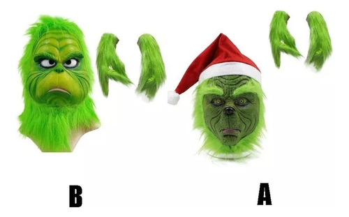 Máscara Grinch Lasso, Divertida Máscara De Carnaval