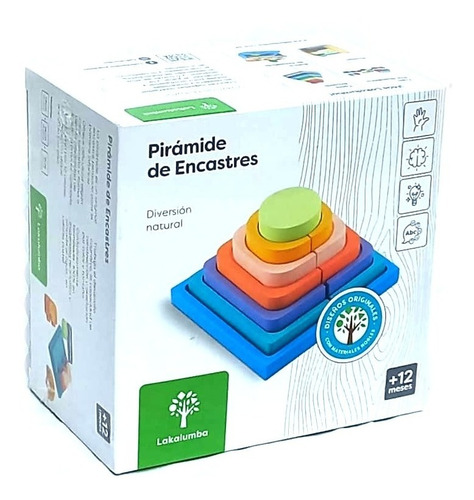 Imagen 9 de 10 de Pirámide De Encastres En Madera Juego Montessori Didactico