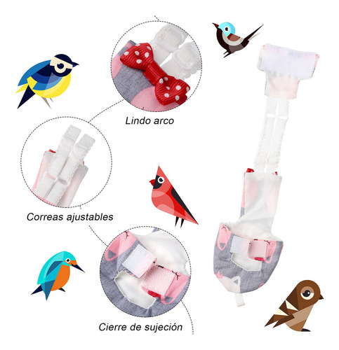Empañal Ave Perico Loro Ninfa Agarponi Paloma Cacatua, 2 Uni