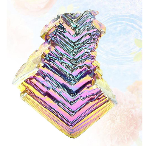 Cristal De Bismuto Natural, Metal Colorido, Cristal Mineral