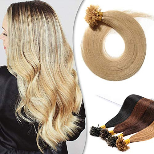 Hairro U Tip Hair Extensions Remy Pre Bonded Fusión 1ljso