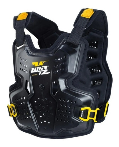 Pechera Motocross Enduro Wirtz Elevate Negro Amarillo