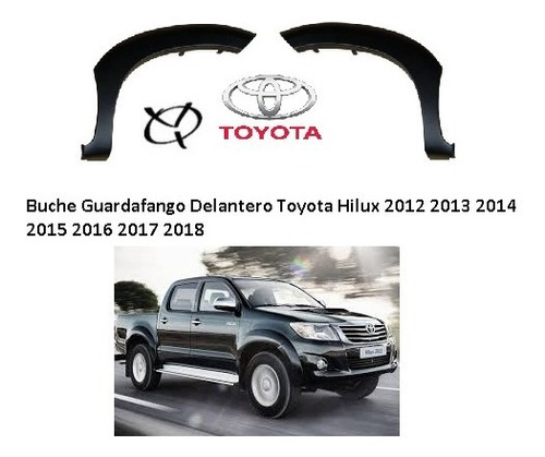 Buche Guardafango Delantero Hilux 2012 2013 2014 2015 