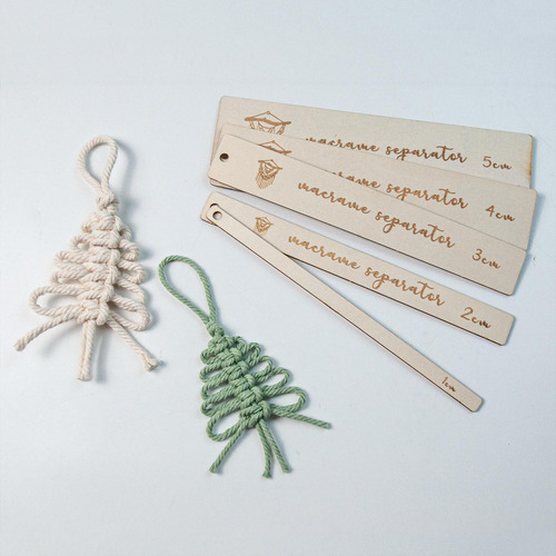 2 X 5x Madeira Macrame Separador Ferramenta Espaçador Guia