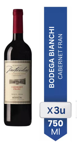 Vino Tinto Particular Cabernet Franc Bianchi 750ml Pack X3