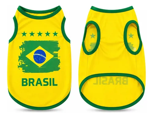 Roupa Pet Seleção Brasil Copa Do Mundo Gato Cachorro