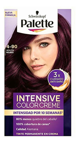 Palette Tinte Para Cabello Color Creme, Violeta Rojizo 4-90