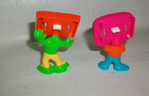 Muñecos Kinder Sorpresa Cara De Tele Importados Lote X 2 (Usado)