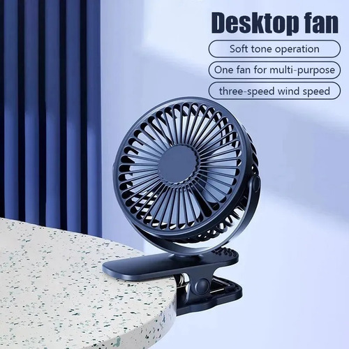Mini Ventilador Usb Portátil De Escritorio Mesa Soporte