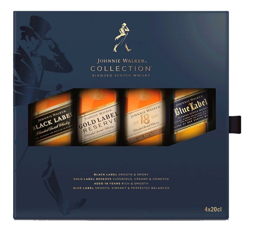 Whisky Escoces Johnnie Walker Collection 4x200 Ml