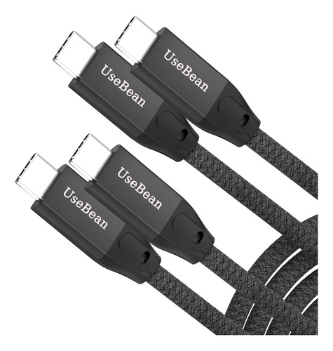 Usebean Usb C Al Cable Usb C 100w 6.6ft(2 Pack), Usb 3.2 Gen