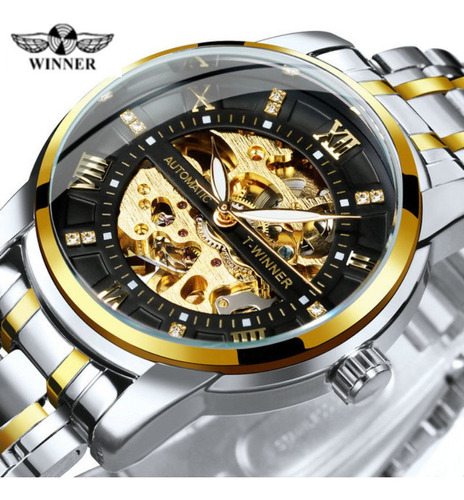 Reloj Mecánico Winner Fashion Diamond Skeleton